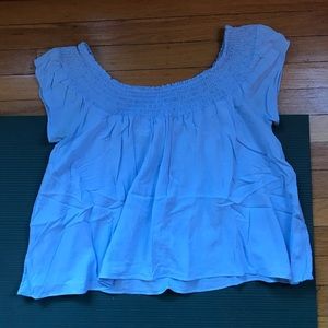 Darling powder blue flowy top from Aritzia
